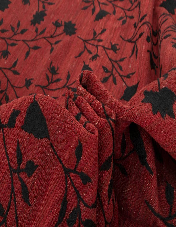 Detail image of  6' 10 x 9' 11  Hand Knotted Baneh Kilim Persian Wool Rug