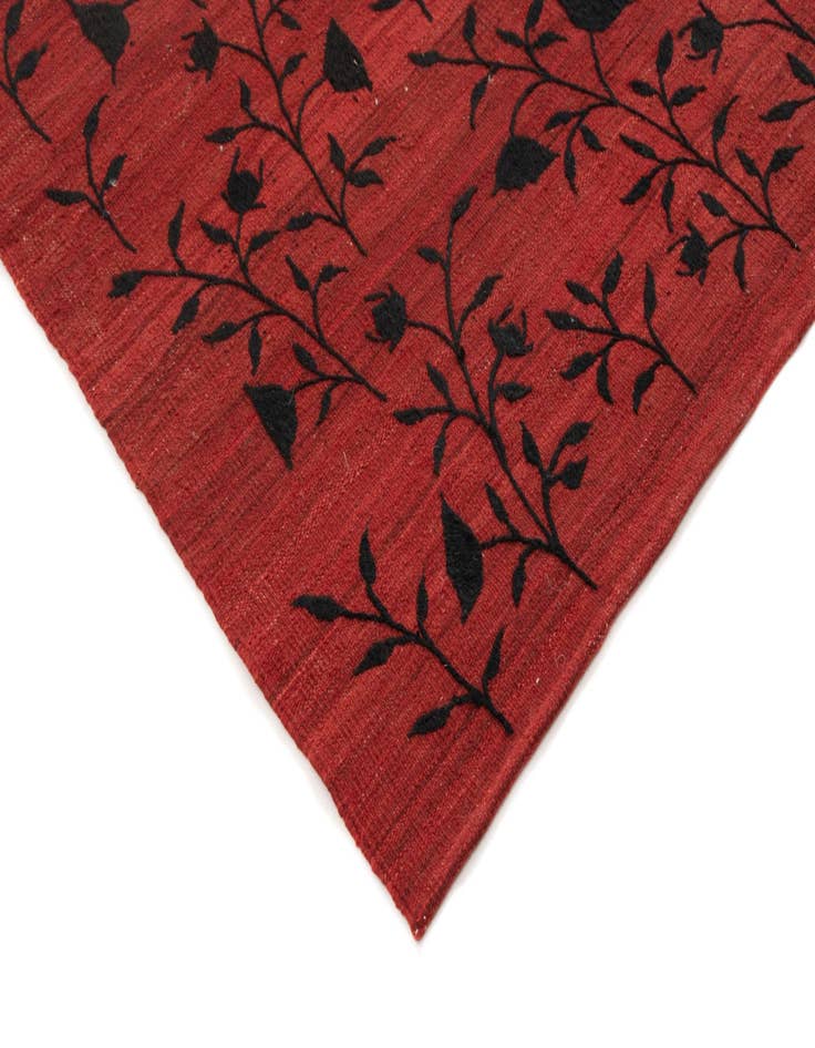 Detail image of  6' 10 x 9' 11  Hand Knotted Baneh Kilim Persian Wool Rug