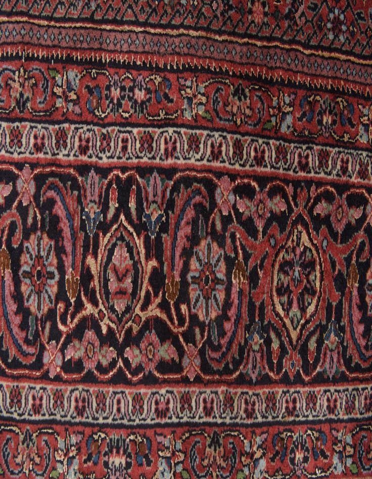 Detail image of  6' 5 x 10' 1  Hand Knotted Bidjar Persian Wool Rug