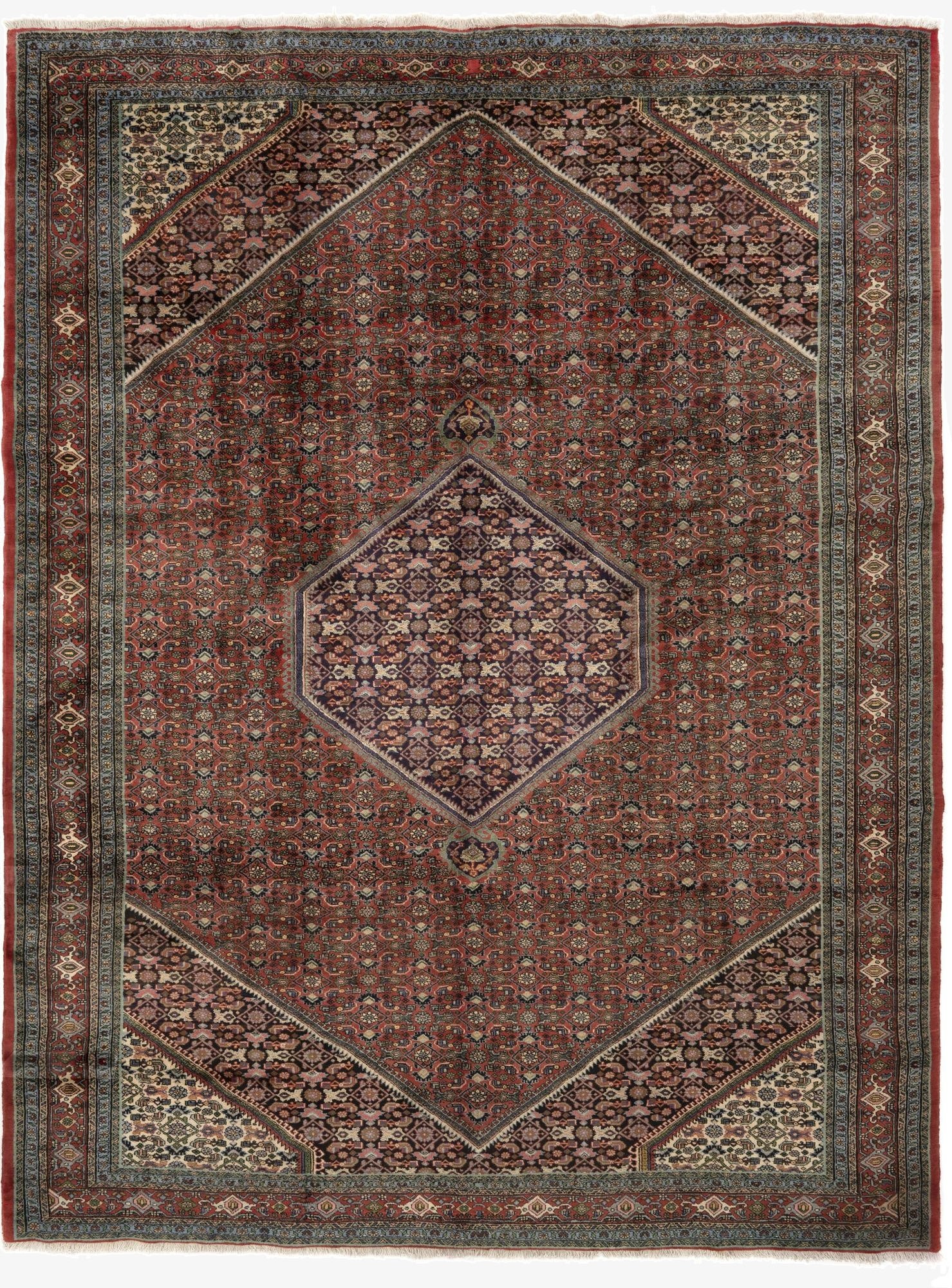  10' 2 x 13' 3  Hand Knotted Bidjar Persian Wool Rug