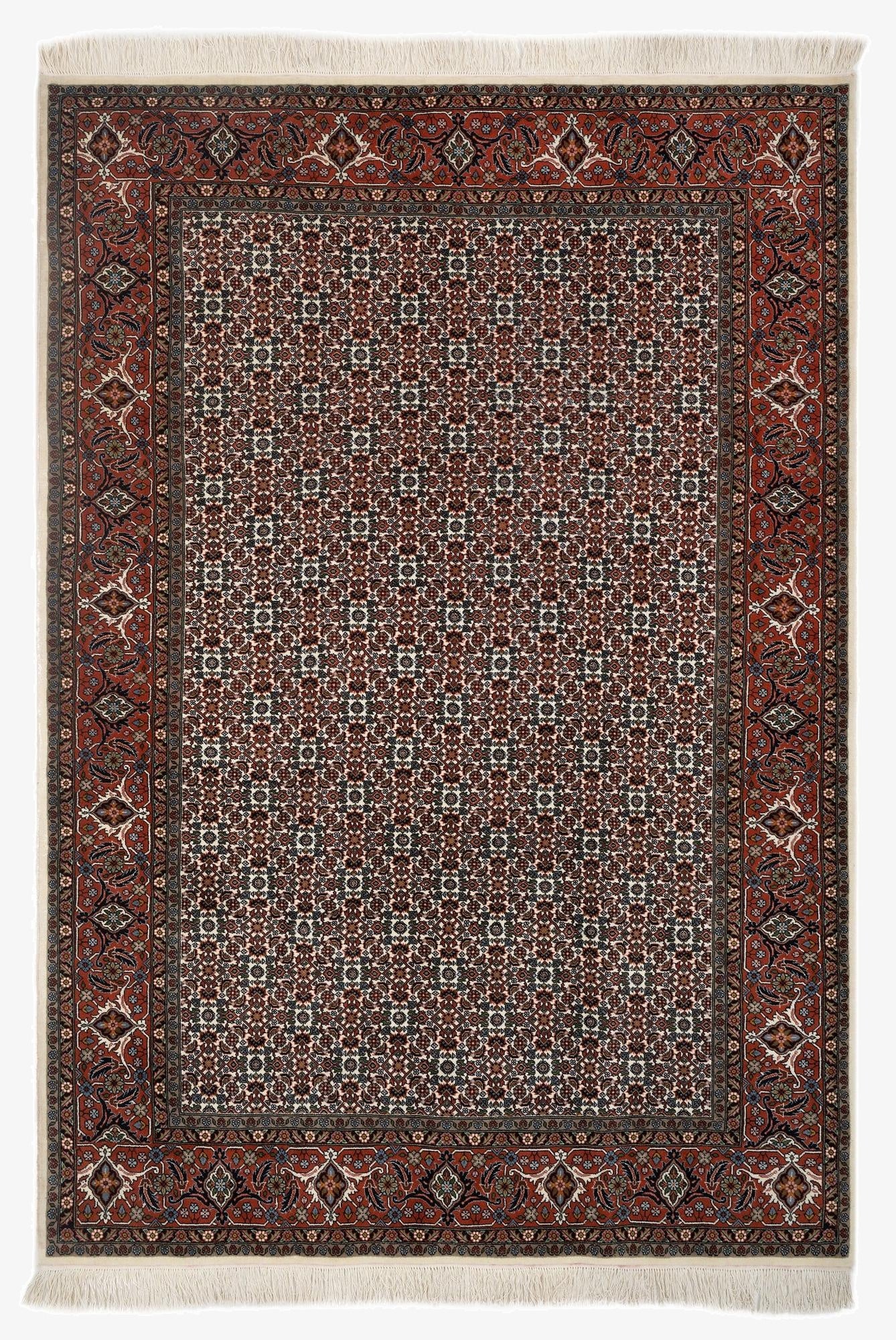  6' 7 x 9' 2  Hand Knotted Bidjar Persian Wool Rug