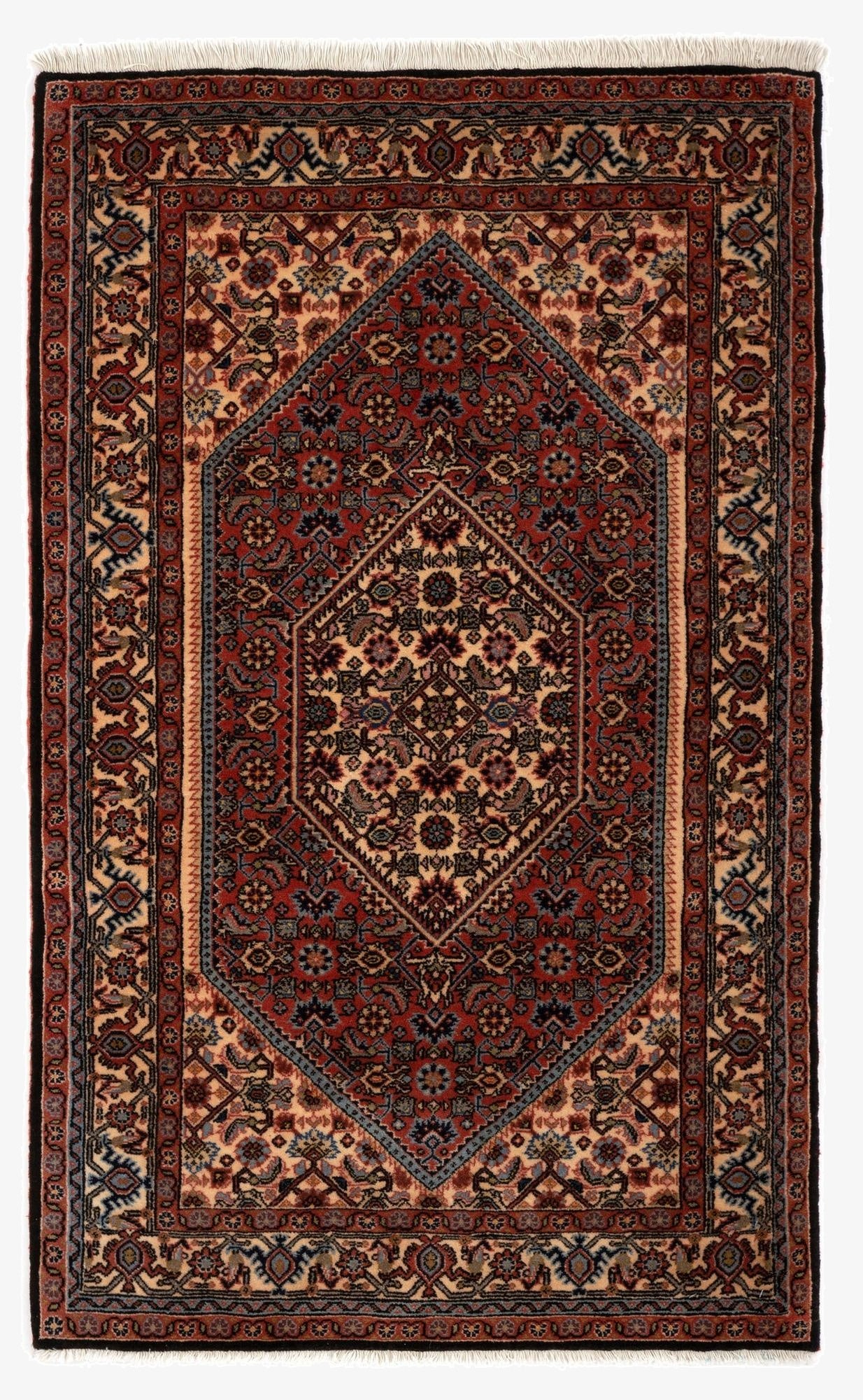  2' 11 x 4' 9  Hand Knotted Bidjar Persian Wool Rug