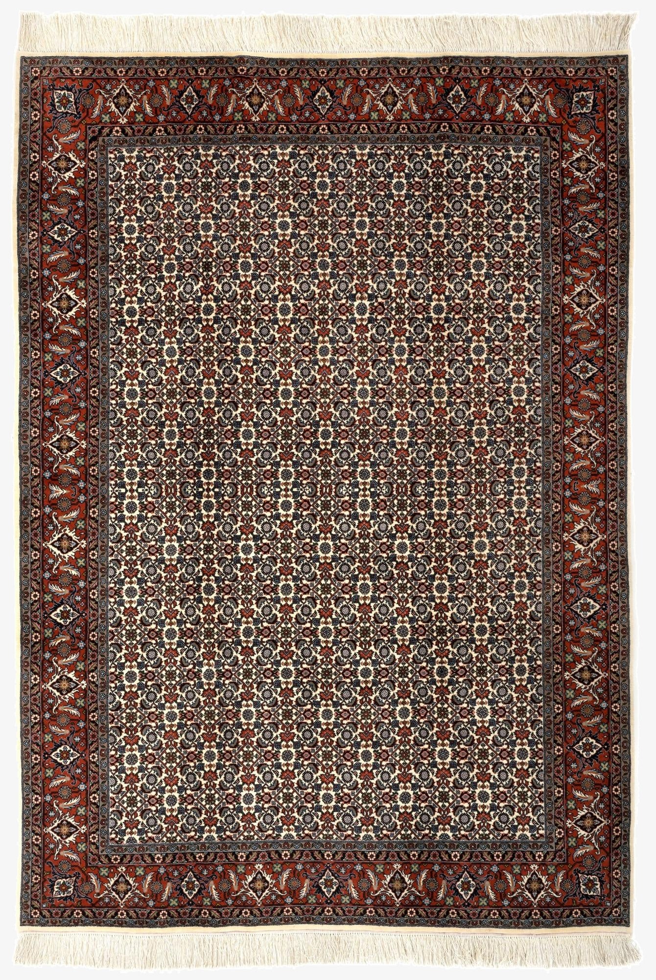  6' 7 x 9' 5  Hand Knotted Bidjar Persian Wool Rug