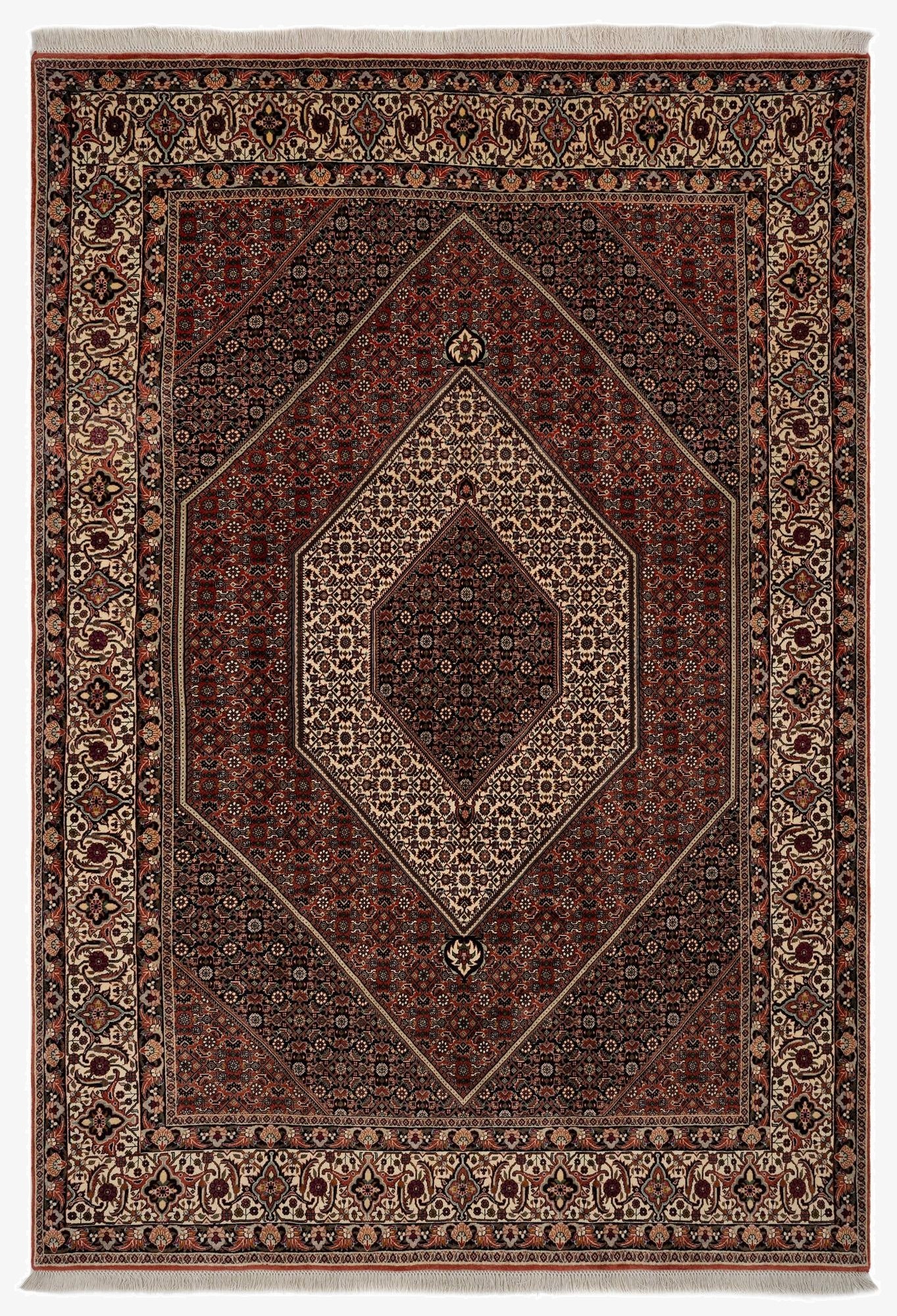  6' 7 x 9' 9  Hand Knotted Bidjar Persian Wool Rug