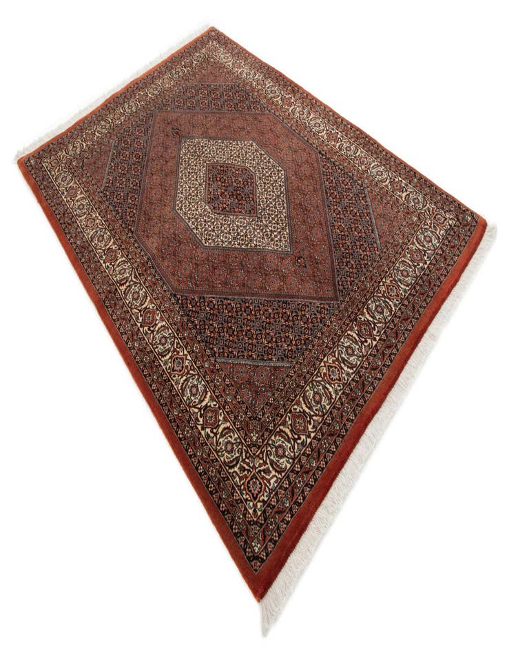 Detail image of  4' 10 x 6' 11 Bidjar With Silk Rug