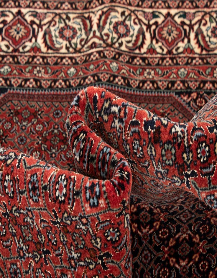 Detail image of  4' 10 x 6' 11 Bidjar With Silk Rug