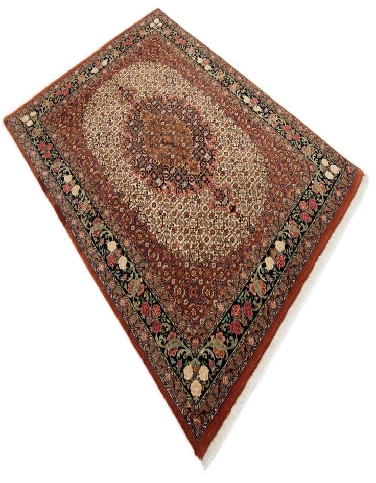 Detail image of  5' 1 x 6' 11 Bidjar With Silk Rug