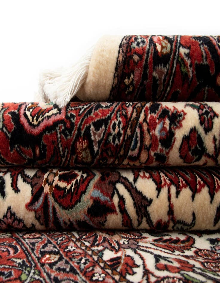 Detail image of  5' 8 x 7' 8 Bidjar With Silk Rug