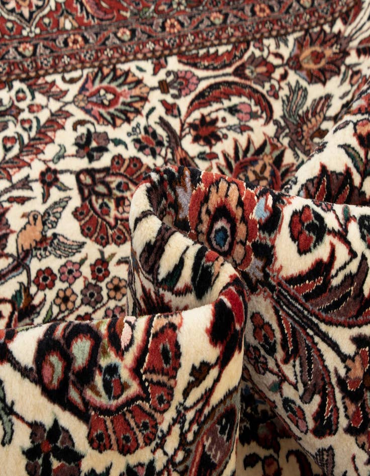 Detail image of  5' 8 x 7' 8 Bidjar With Silk Rug