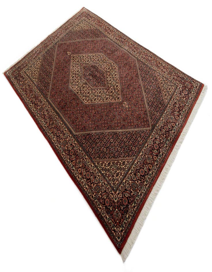 Detail image of  5' 7 x 7' 9 Bidjar With Silk Rug