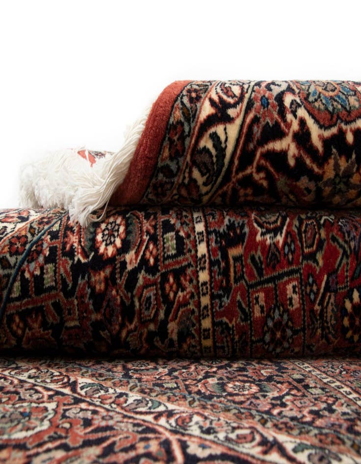 Detail image of  5' 7 x 7' 9 Bidjar With Silk Rug