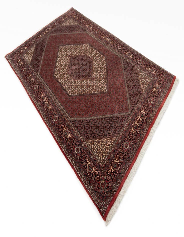 Detail image of 4' 8 x 7' 6 Bidjar With Silk Rug