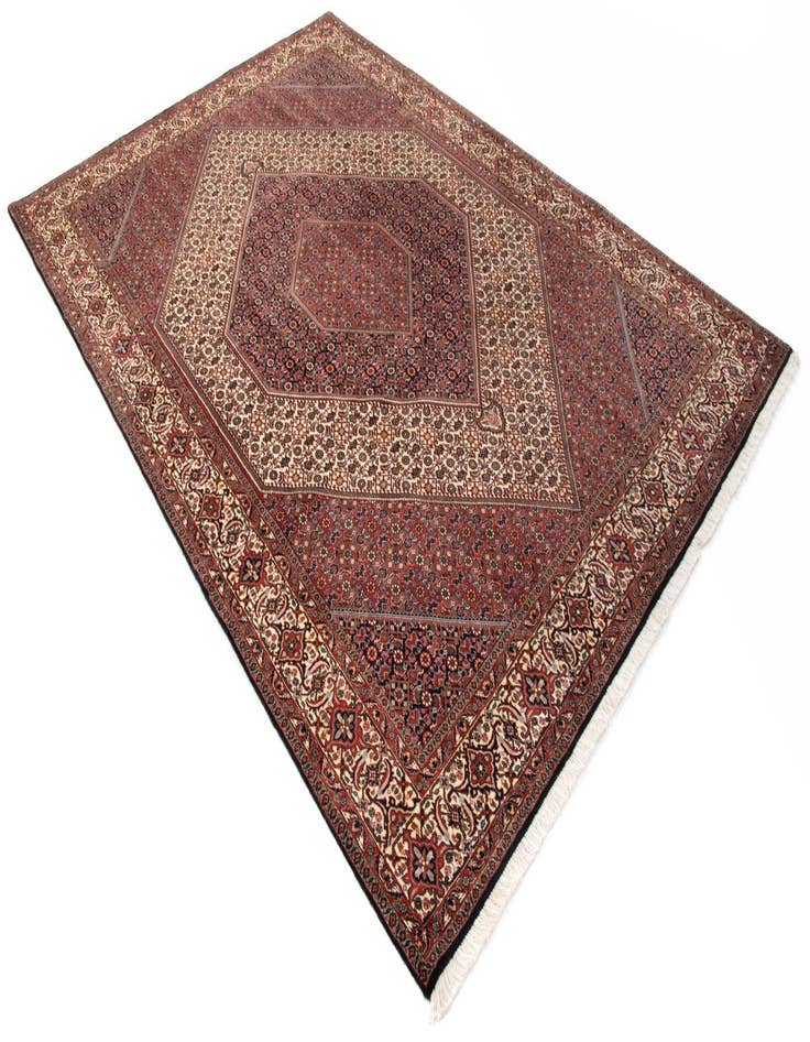 Detail image of  6' 8 x 10' Bidjar With Silk Rug