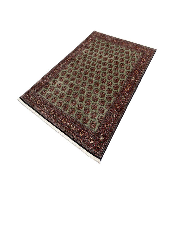 Detail image of  5' 7 x 7' 11 Bidjar With Silk Rug