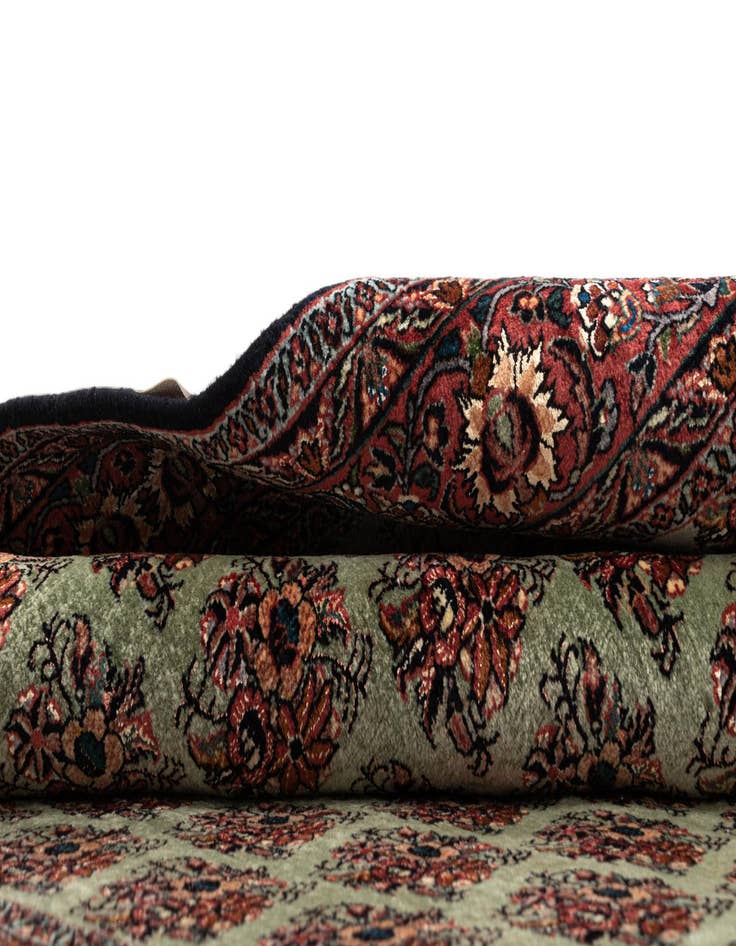 Detail image of  5' 7 x 7' 11 Bidjar With Silk Rug