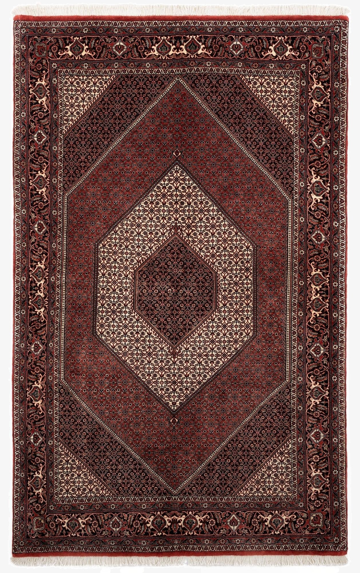  4' 8 x 7' 6 Bidjar With Silk Rug