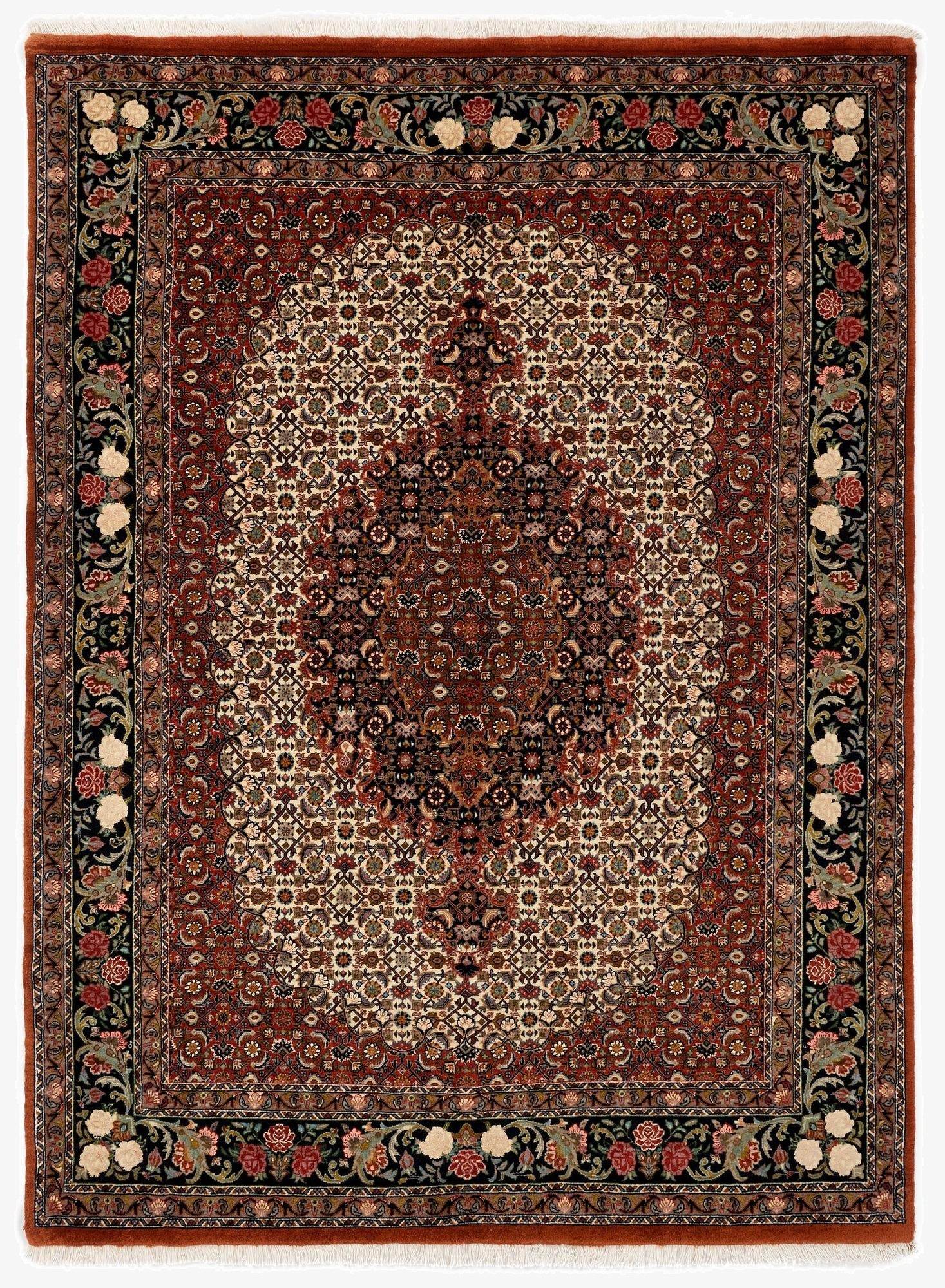  5' 1 x 6' 11 Bidjar With Silk Rug