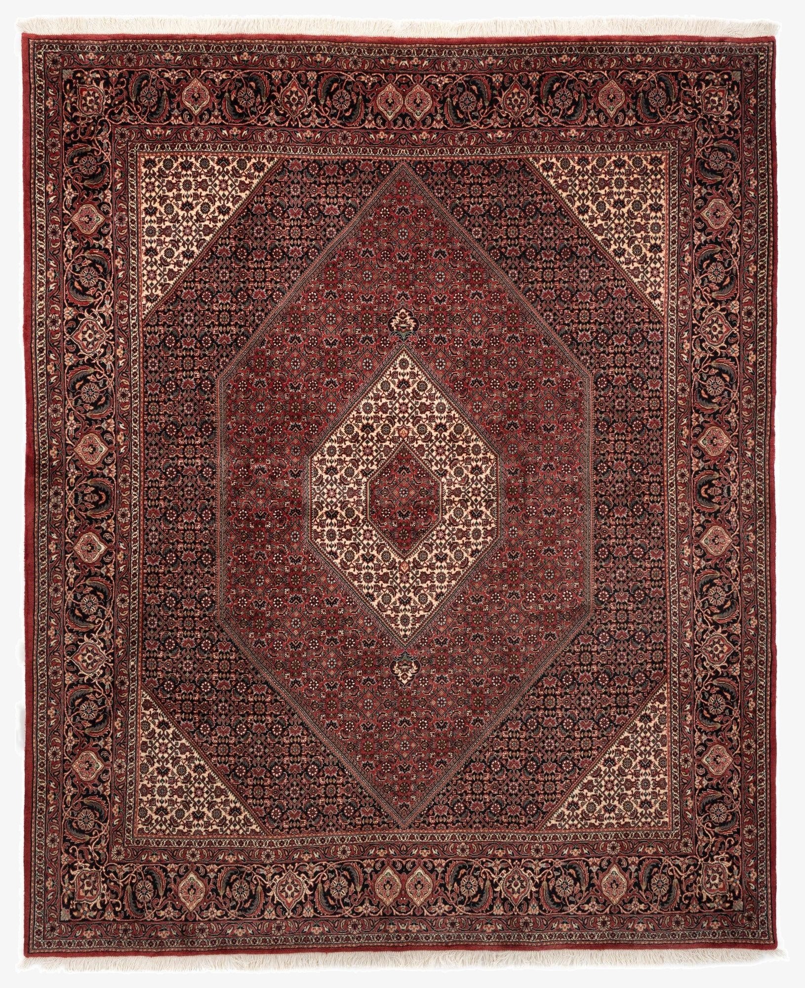  6' 7 x 7' 11 Bidjar With Silk Rug