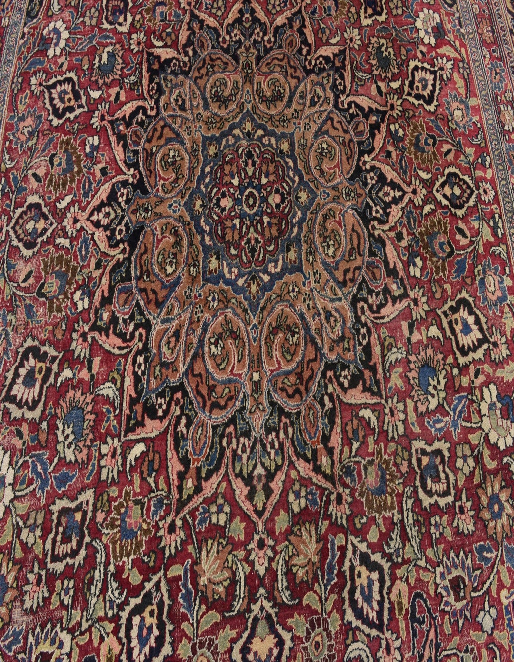 Red 9' 5 x 13' 4 Hand Knotted Birjand Persian Wool Rug | Rugs.com