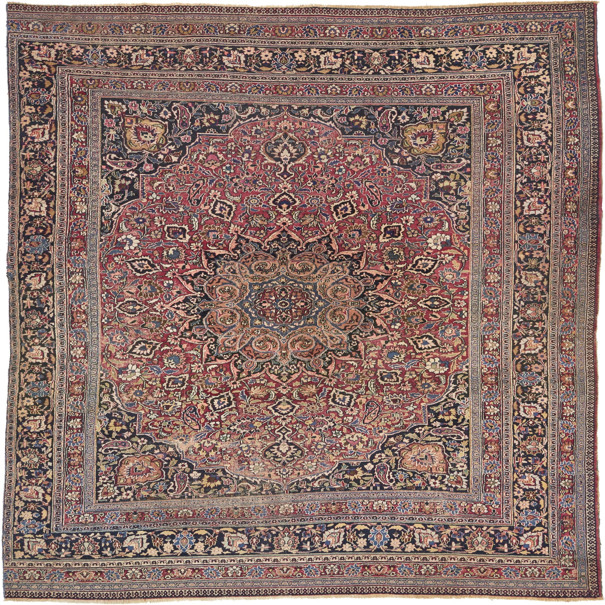 Red 9' 5 x 13' 4 Hand Knotted Birjand Persian Wool Rug | Rugs.com