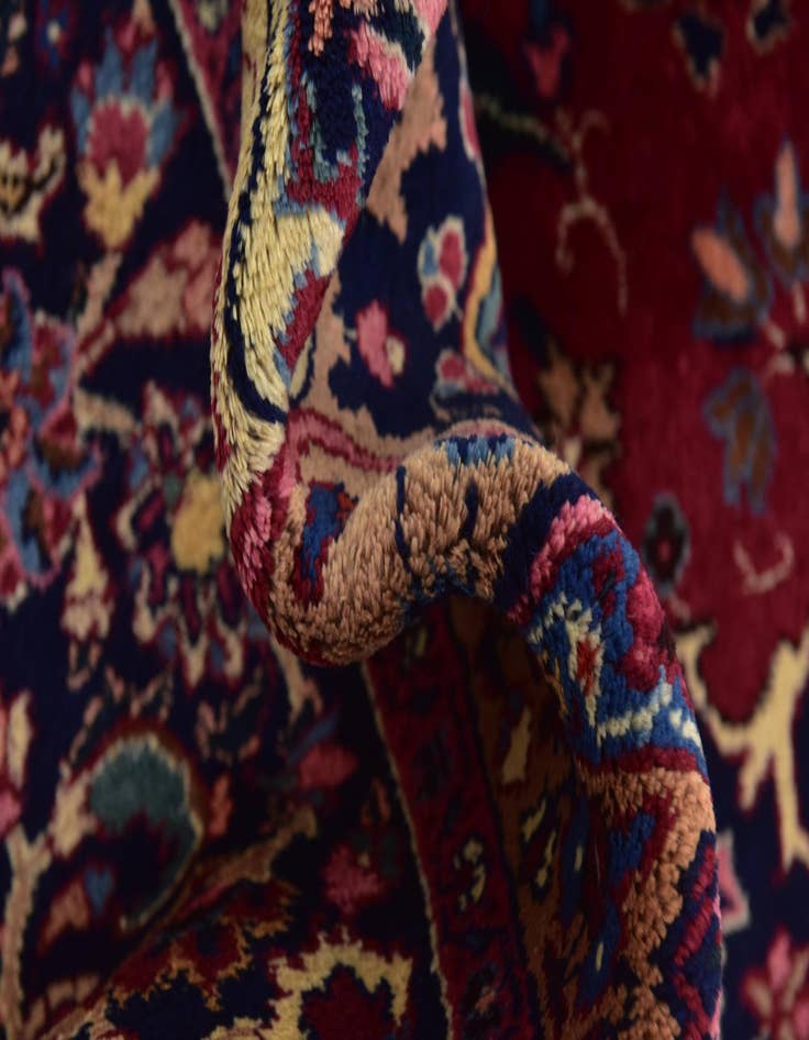 Detail image of  9' 9 x 13'  Hand Knotted Birjand Persian Wool Rug