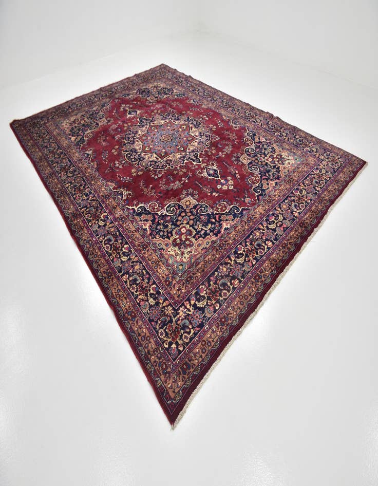 Detail image of  9' 9 x 13'  Hand Knotted Birjand Persian Wool Rug