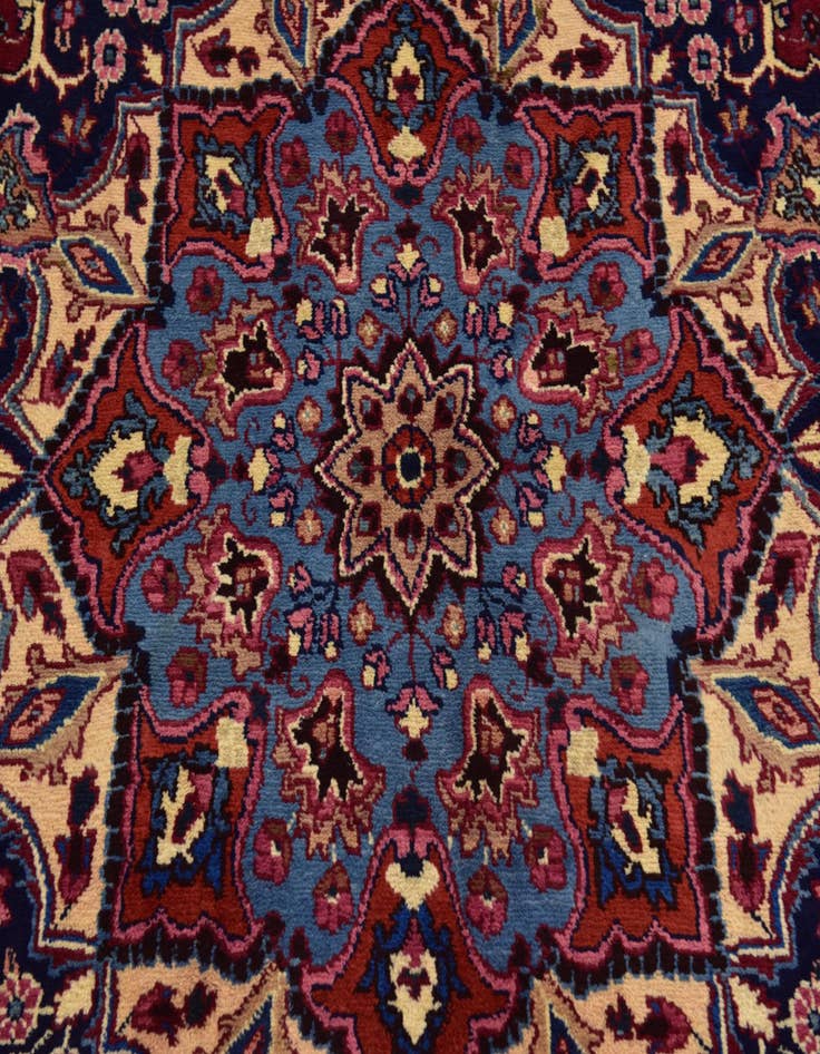 Detail image of  9' 9 x 13'  Hand Knotted Birjand Persian Wool Rug