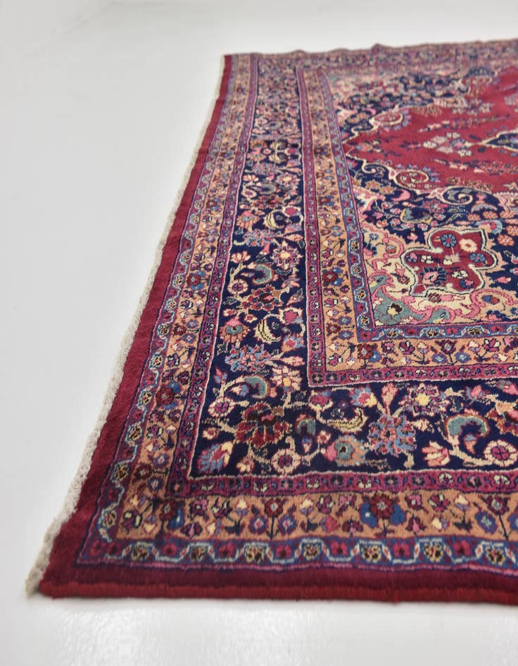 Detail image of  9' 9 x 13'  Hand Knotted Birjand Persian Wool Rug