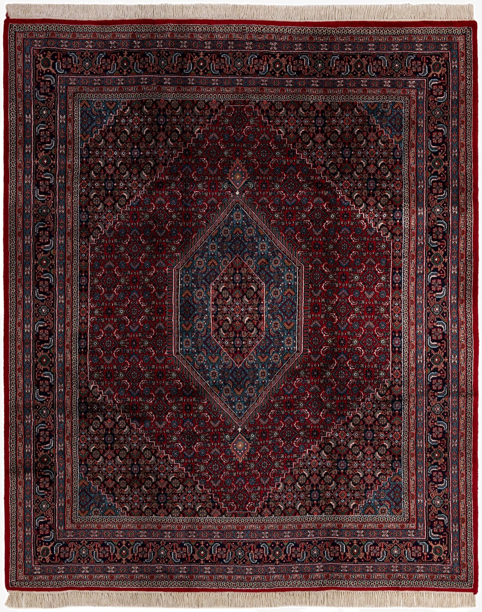  8' 1 x 9' 9  Hand Knotted Birjand Oriental Wool Rug
