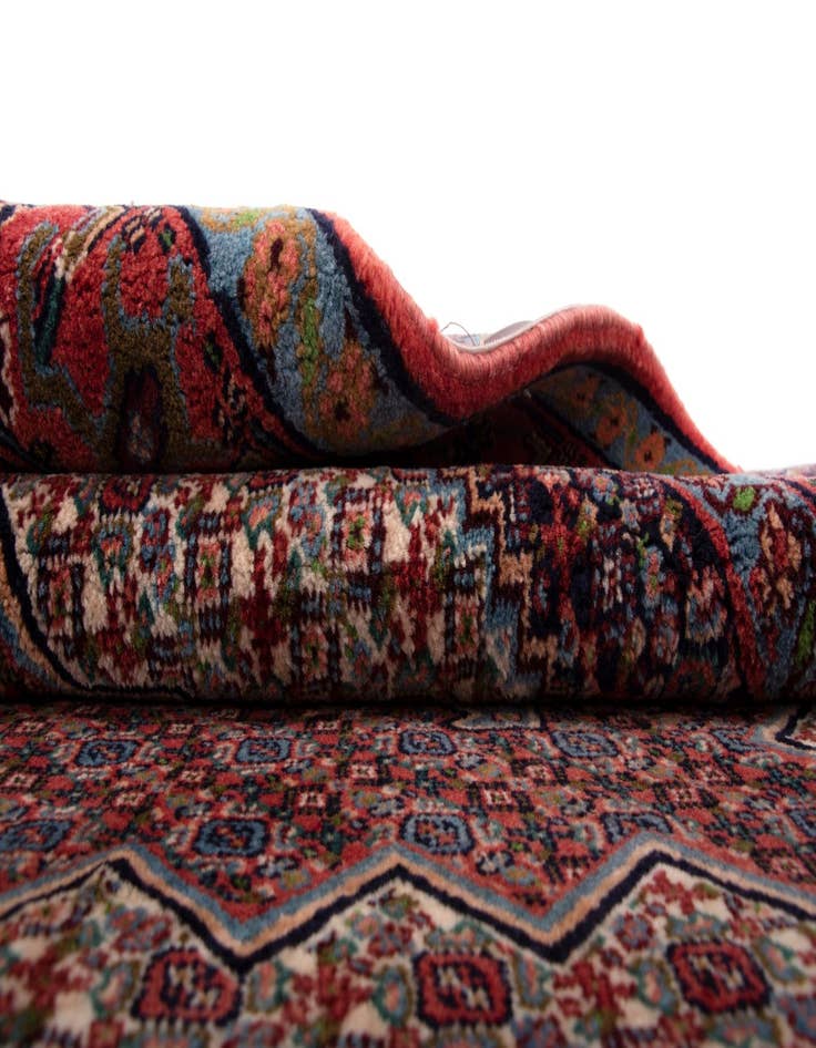 Detail image of  4' 2 x 5' 4  Hand Knotted Birjend Persian Wool Rug