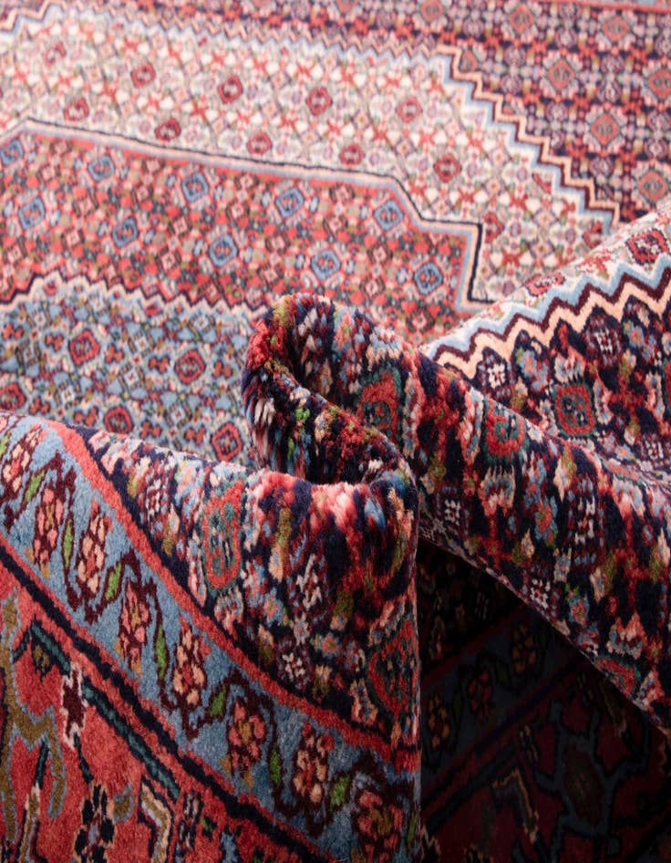 Detail image of  4' 2 x 5' 4  Hand Knotted Birjend Persian Wool Rug