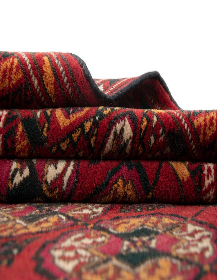 Detail image of  3' 5 x 4' 9  Hand Knotted Bokhara Wool Rug