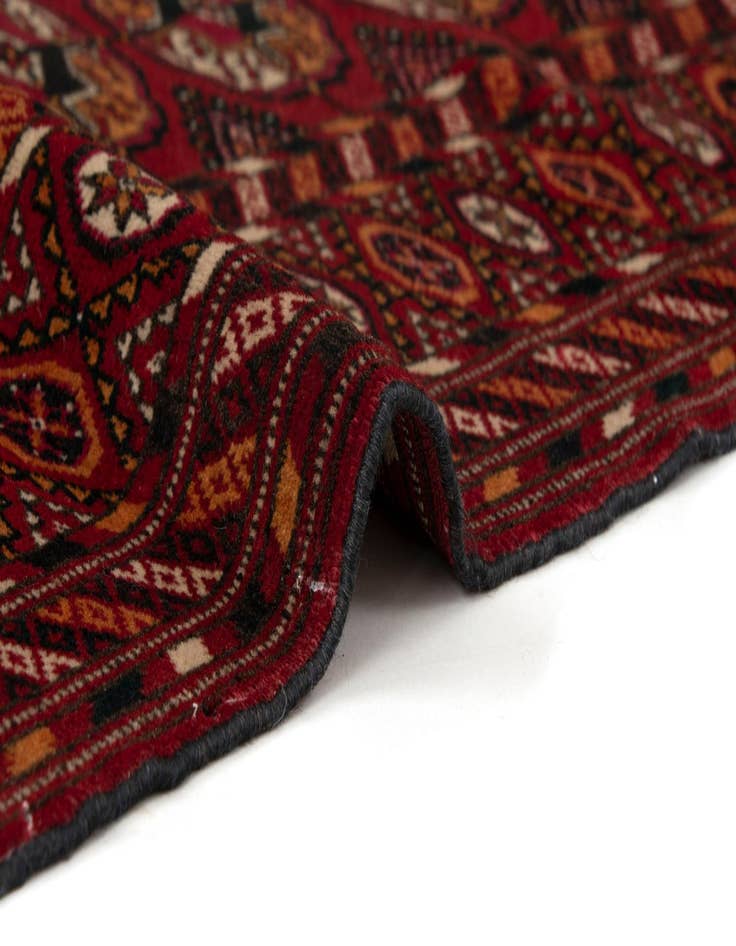 Detail image of  3' 5 x 4' 9  Hand Knotted Bokhara Wool Rug