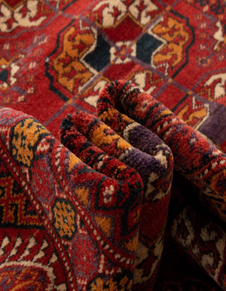 Detail image of  3' 11 x 5' 9  Hand Knotted Bokhara Wool Rug