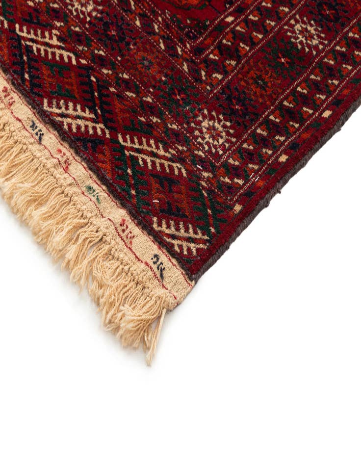 Detail image of  3' 11 x 6'  Hand Knotted Bokhara Oriental Wool Rug