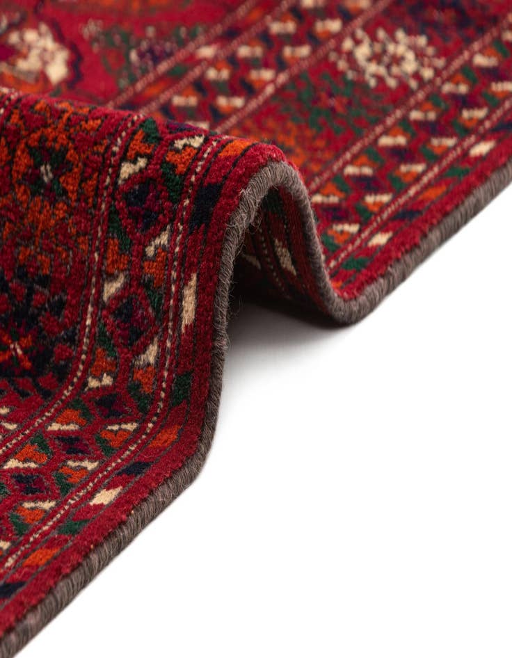 Detail image of  3' 11 x 6'  Hand Knotted Bokhara Oriental Wool Rug