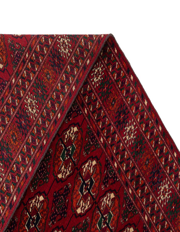 Detail image of  3' 11 x 6'  Hand Knotted Bokhara Oriental Wool Rug