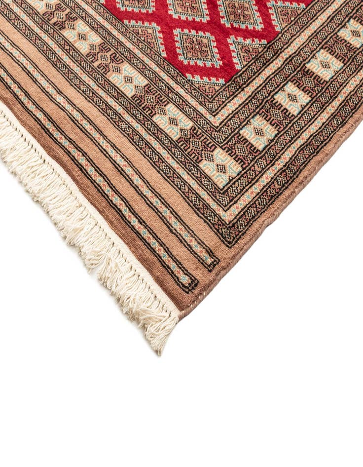 Detail image of  4' 1 x 6' 4  Hand Knotted Bokhara Oriental Wool Rug