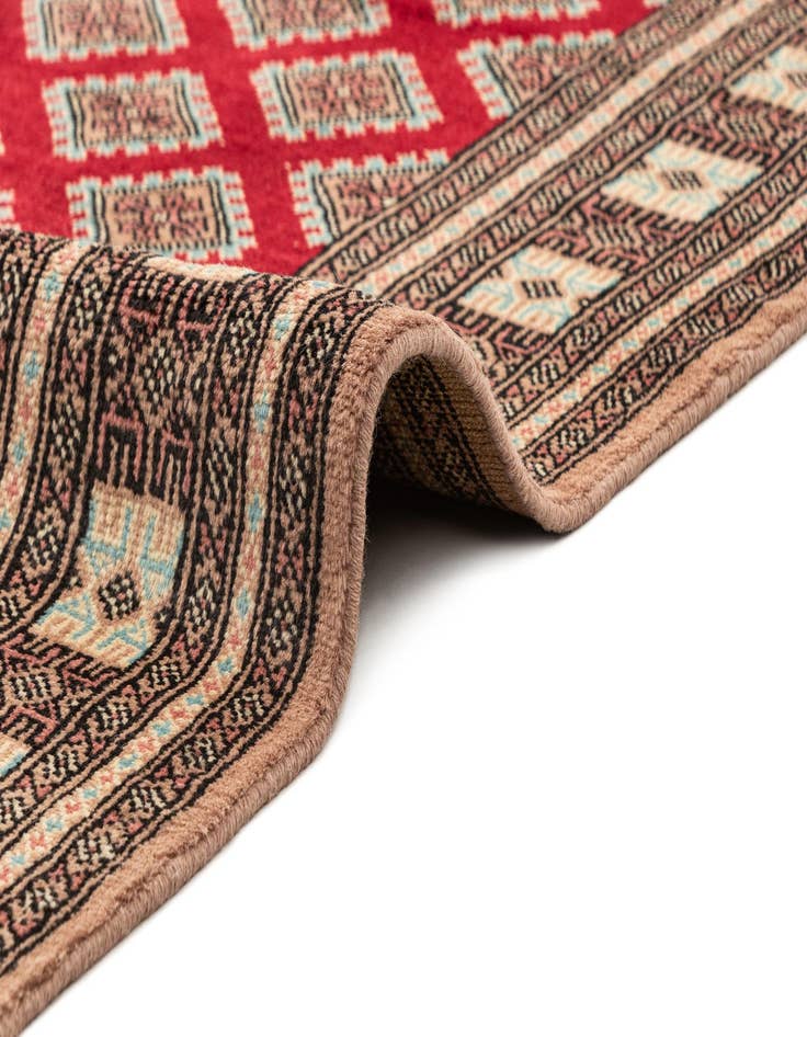 Detail image of  4' 1 x 6' 4  Hand Knotted Bokhara Oriental Wool Rug