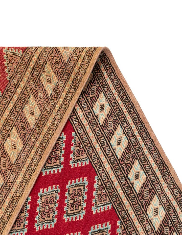 Detail image of  4' 1 x 6' 4  Hand Knotted Bokhara Oriental Wool Rug