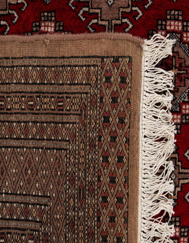 Detail image of  4' 2 x 5' 10  Hand Knotted Bokhara Oriental Wool Rug