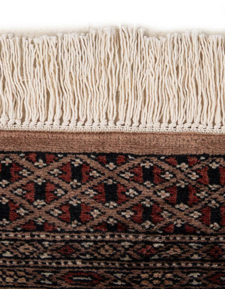 Detail image of  4' 2 x 5' 10  Hand Knotted Bokhara Oriental Wool Rug