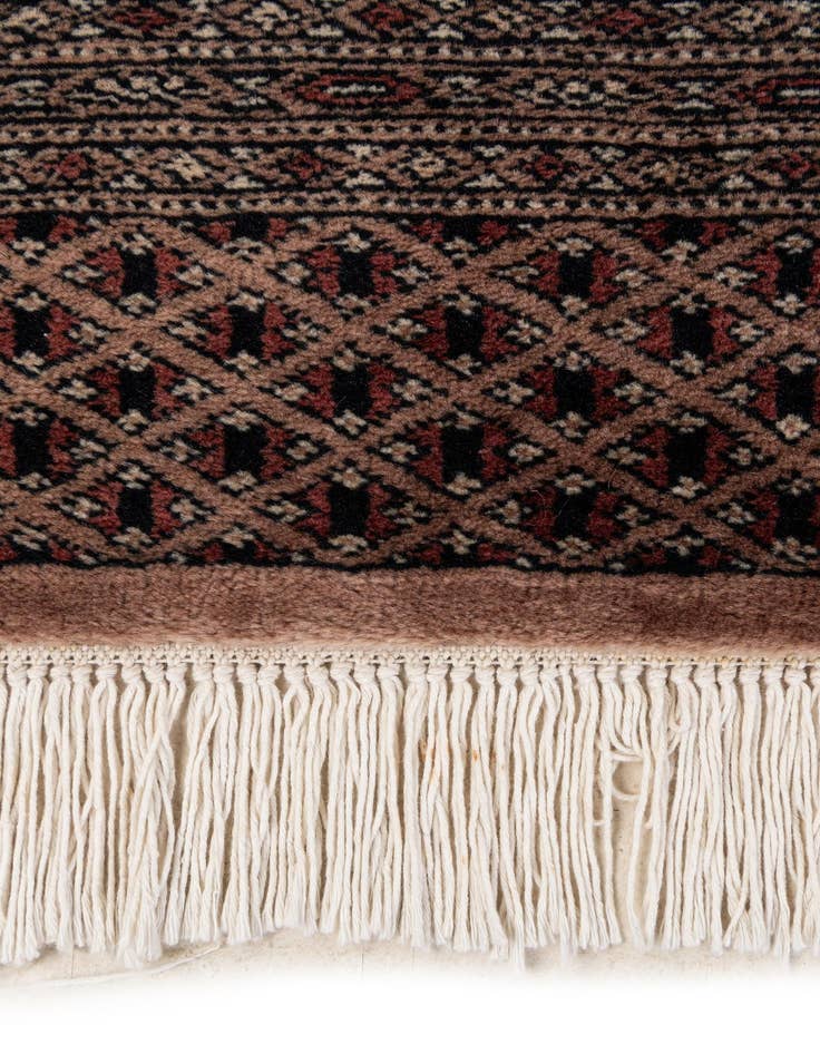 Detail image of  4' 2 x 5' 10  Hand Knotted Bokhara Oriental Wool Rug