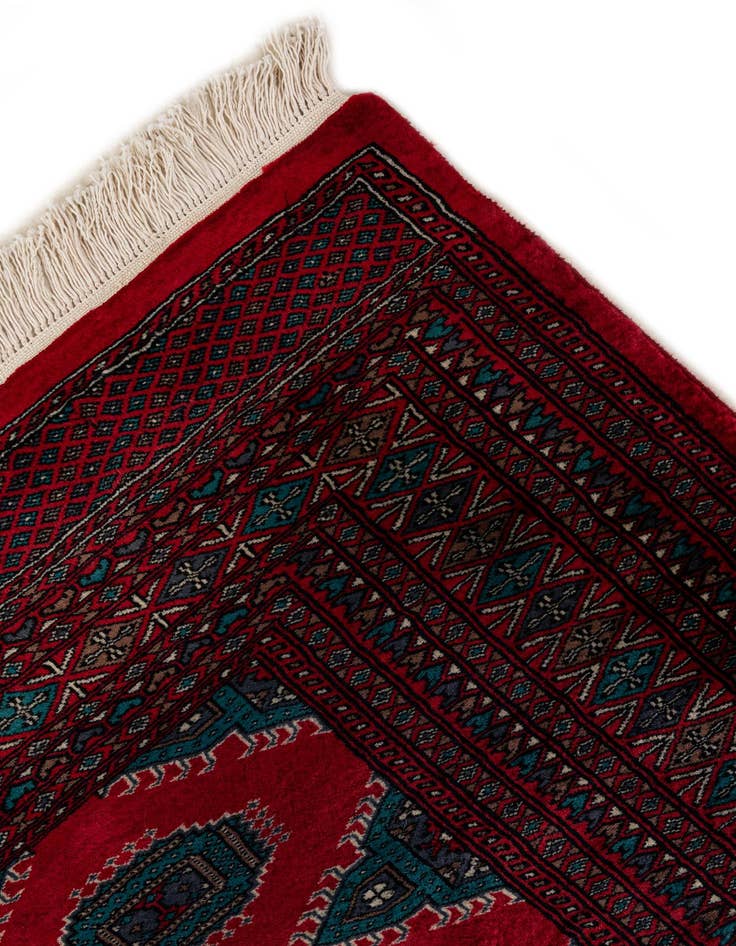 Detail image of  4' 1 x 6' 1  Hand Knotted Bokhara Wool Rug