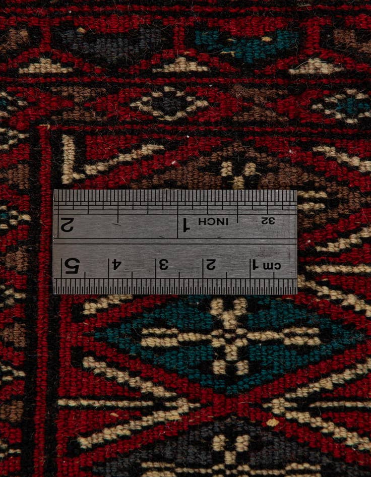 Detail image of  4' 1 x 6' 1  Hand Knotted Bokhara Wool Rug