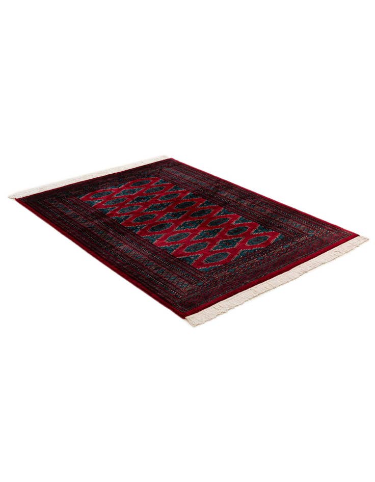 Detail image of  4' 1 x 6' 1  Hand Knotted Bokhara Wool Rug