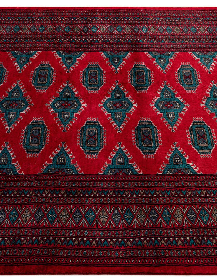 Detail image of  4' 1 x 6' 1  Hand Knotted Bokhara Wool Rug