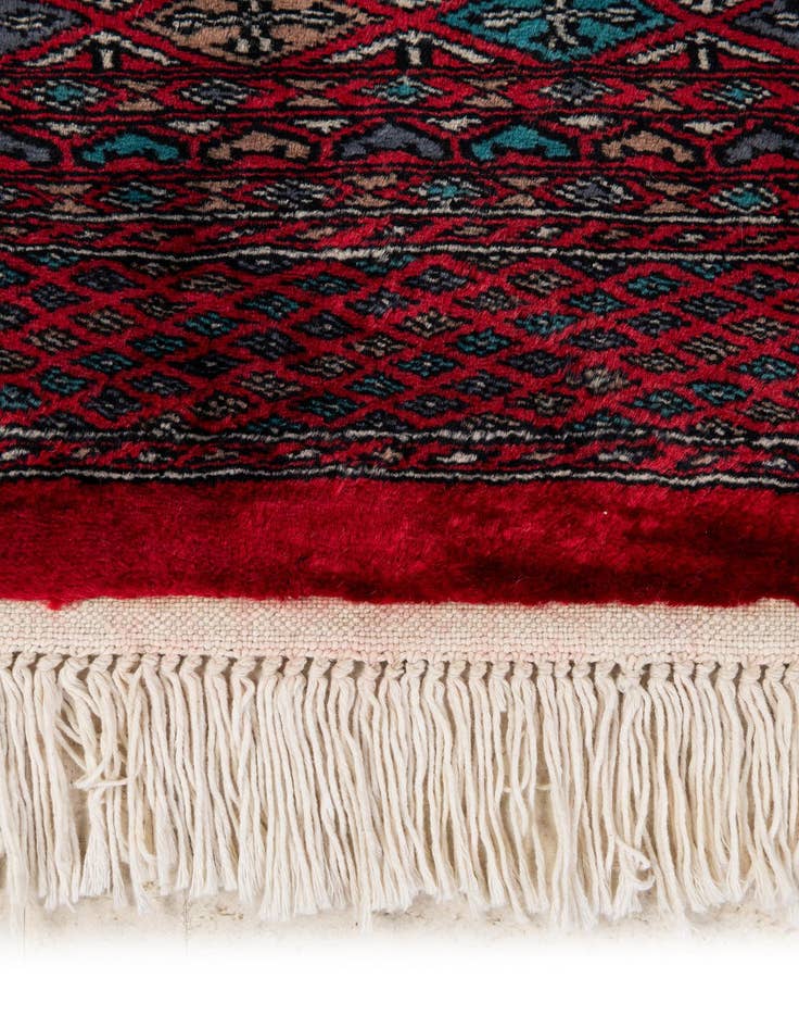 Detail image of  4' 1 x 6' 1  Hand Knotted Bokhara Wool Rug