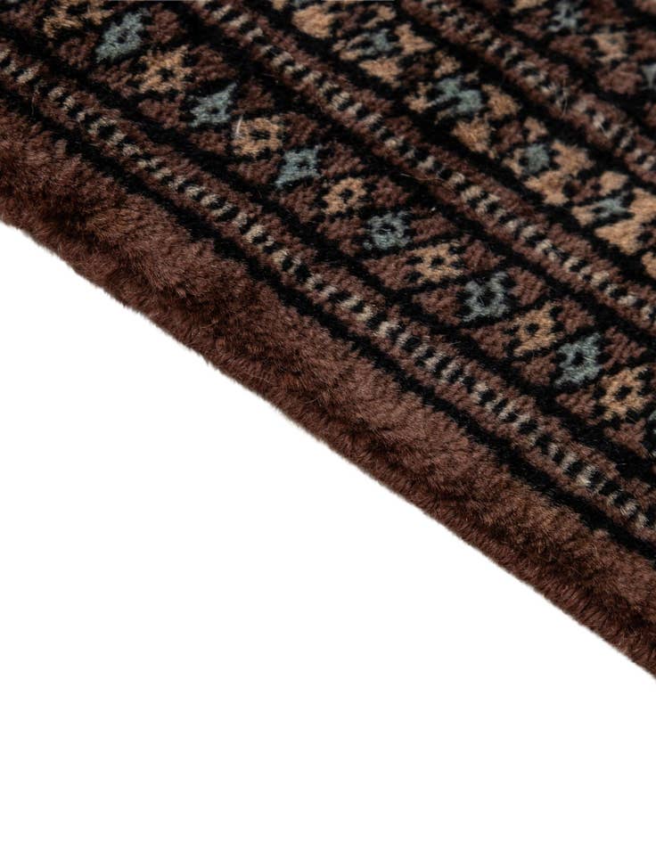 Detail image of  4' 1 x 6'  Hand Knotted Bokhara Oriental Wool Rug