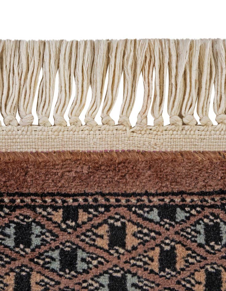 Detail image of  4' 1 x 6'  Hand Knotted Bokhara Oriental Wool Rug